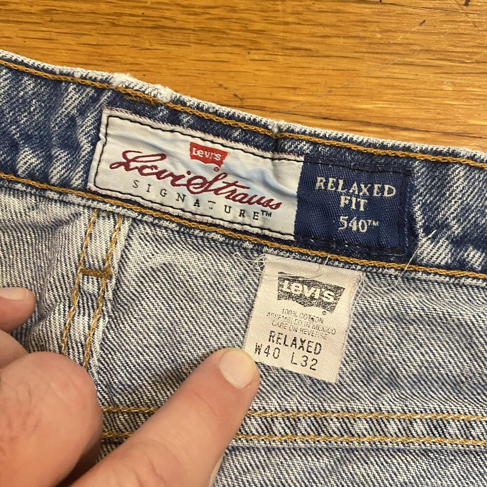 Vintage Levi Strauss Signature 540 Gold Tab Jeans Mens 40x32 Relaxed Fit 90s - Picture 5 of 16